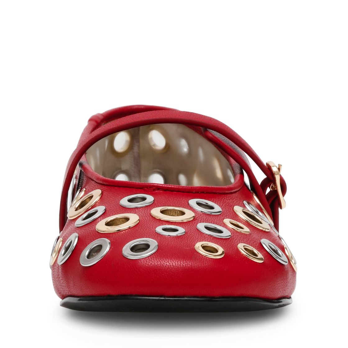 Rejoice Red Silver Gold Flats para Mujer