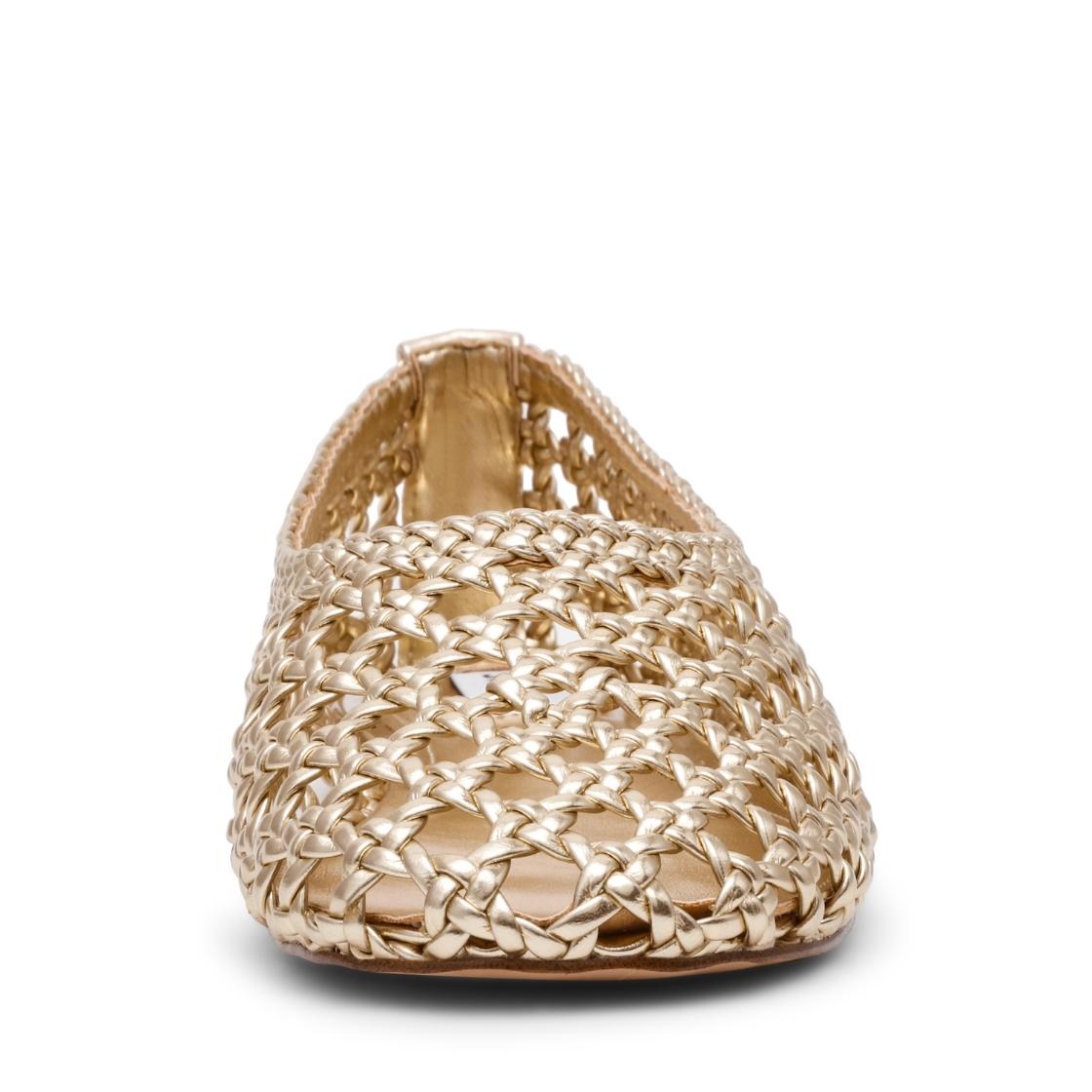 Rena Gold Flats Para Mujer