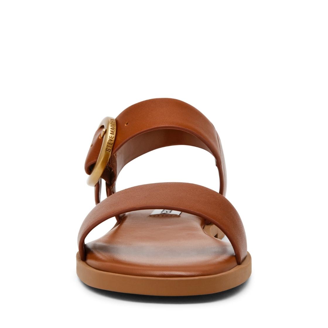 Resorts Cognac Leather Sandalias Para Mujer