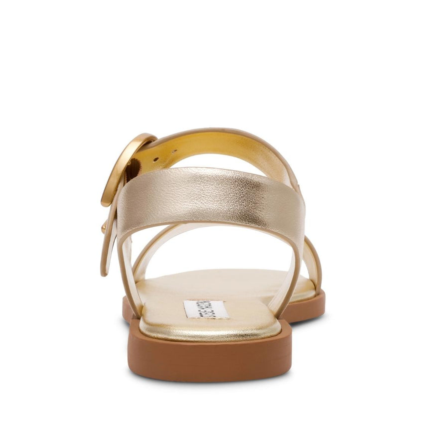 Resorts Gold Leather Sandalias Doradas Para Mujer