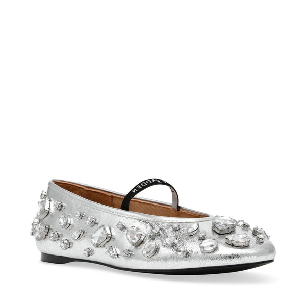 Reveler Silver Flats con Brillos Plateados