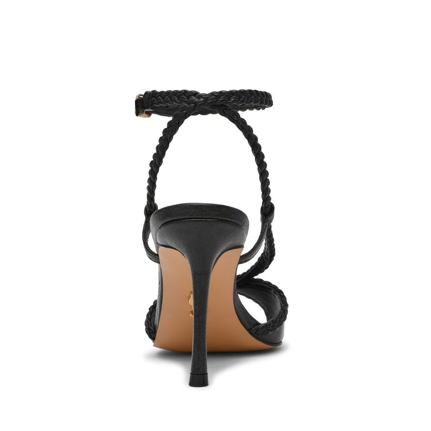 Reynolds Black Leather Tacones Negros Para Mujer