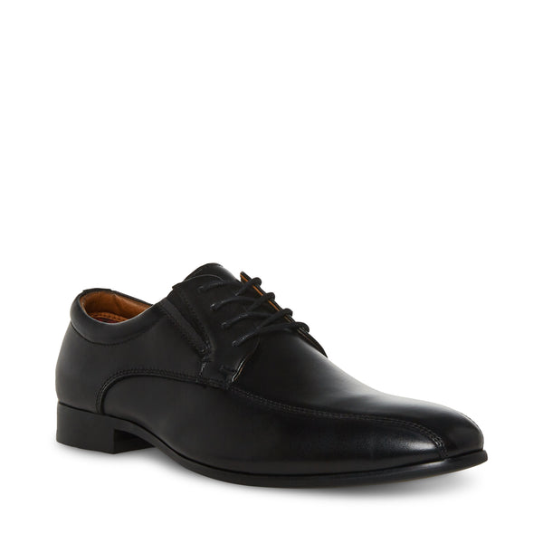 Rio Black Leather Zapatos de Vestir Negros