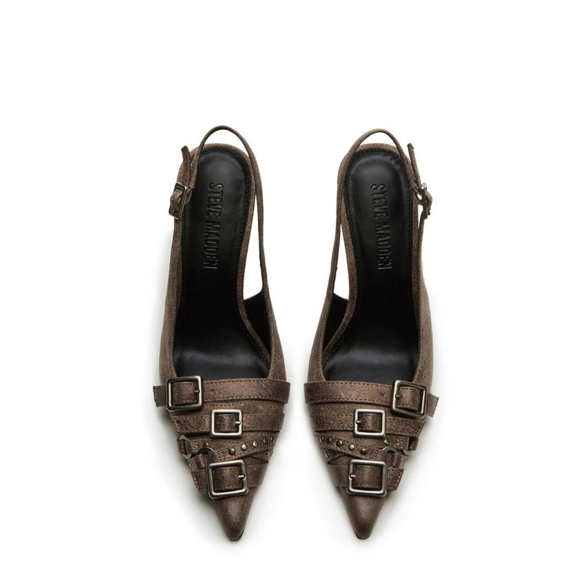 Rivvy Grey Distressed Tacones Grises para Mujer