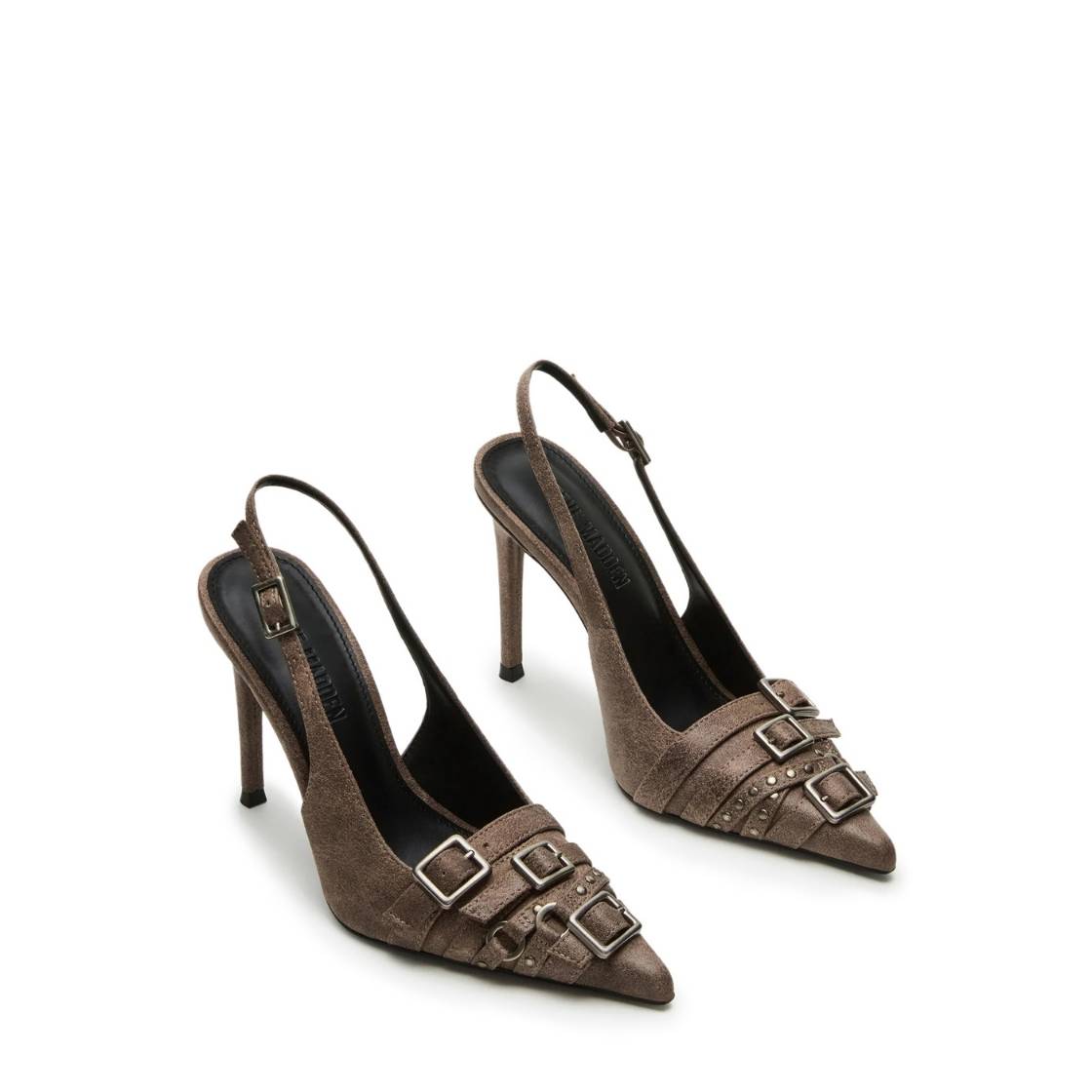 Rivvy Grey Distressed Tacones Grises