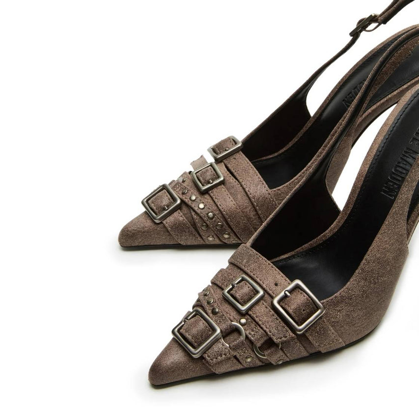 Rivvy Grey Distressed Tacones para Mujer