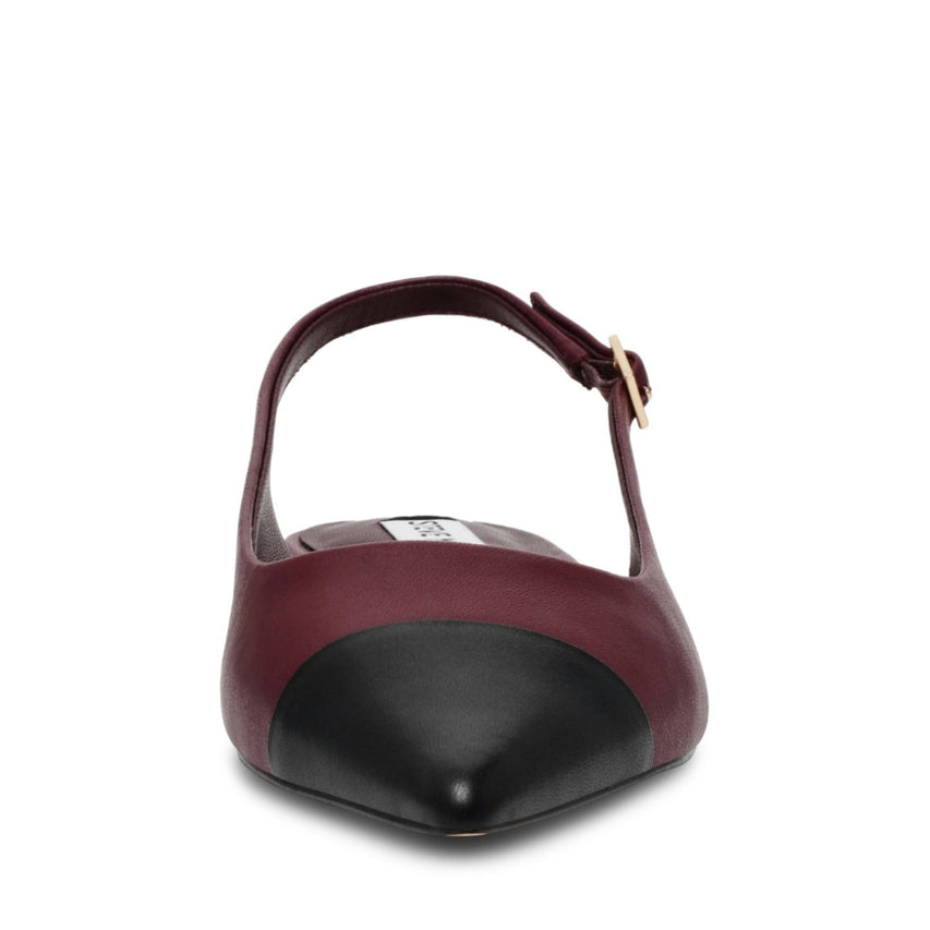 Rowyn Black Burgundy Flats para Mujer
