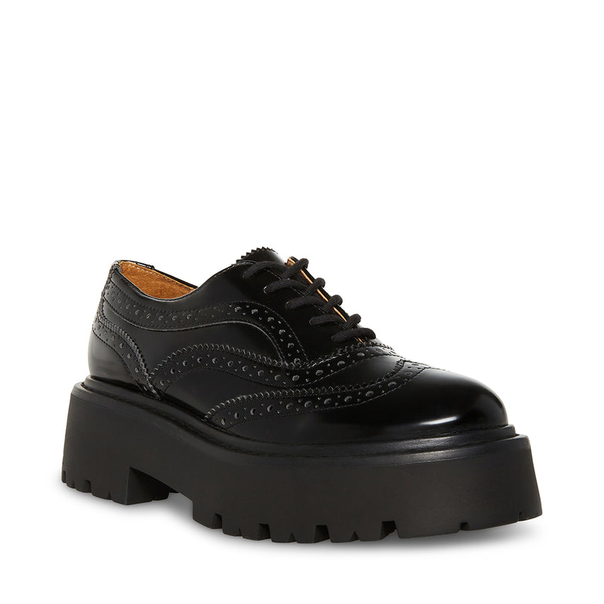 Russ Black Leather Mocasines Negros