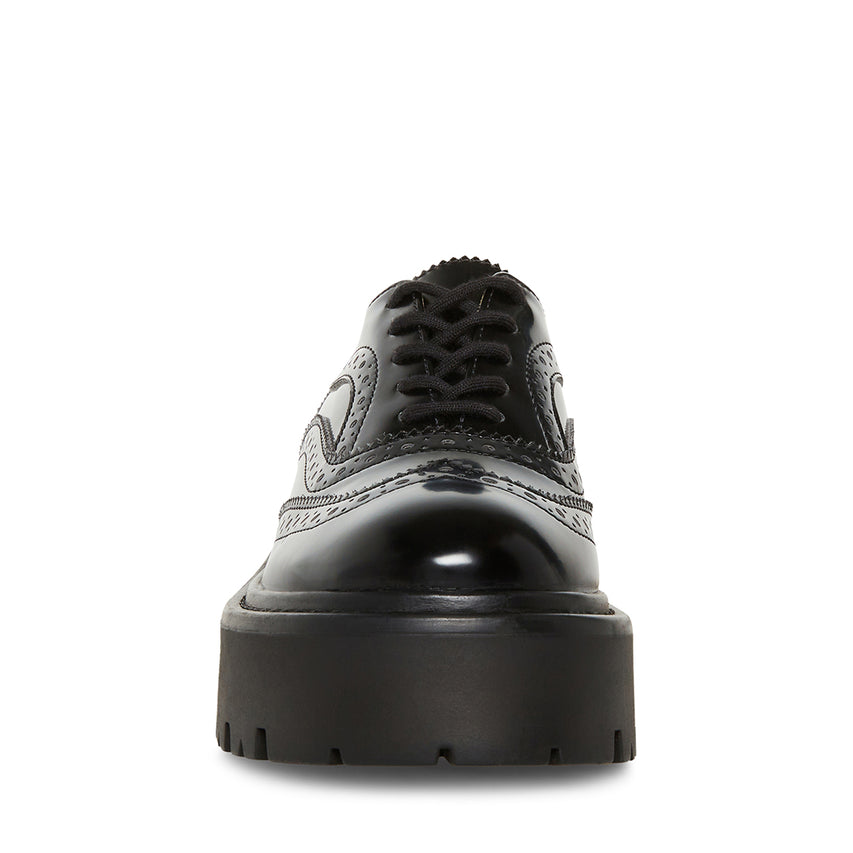 Russ Black Leather Mocasines para Mujer