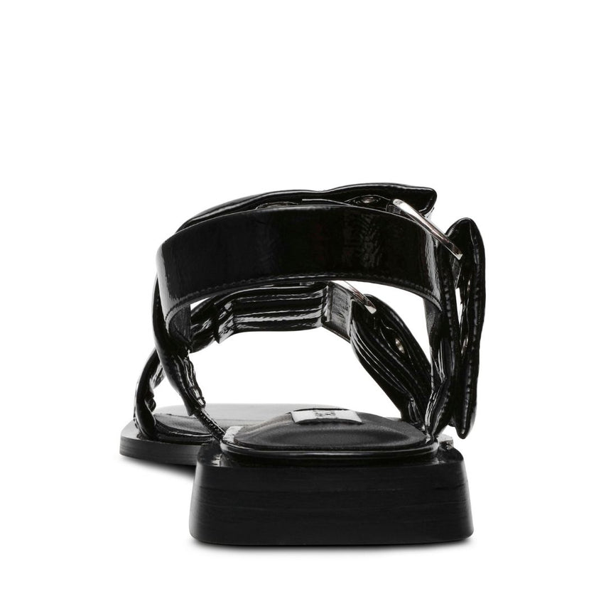 Saria Black Patent Sandalias Negras para Mujer