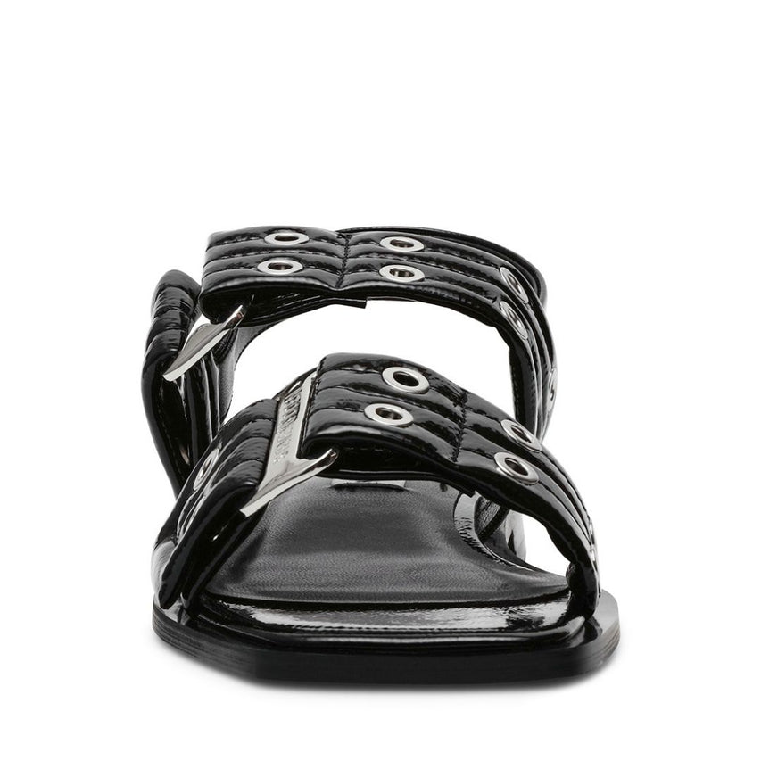 Saria Black Patent Sandalias para Mujer
