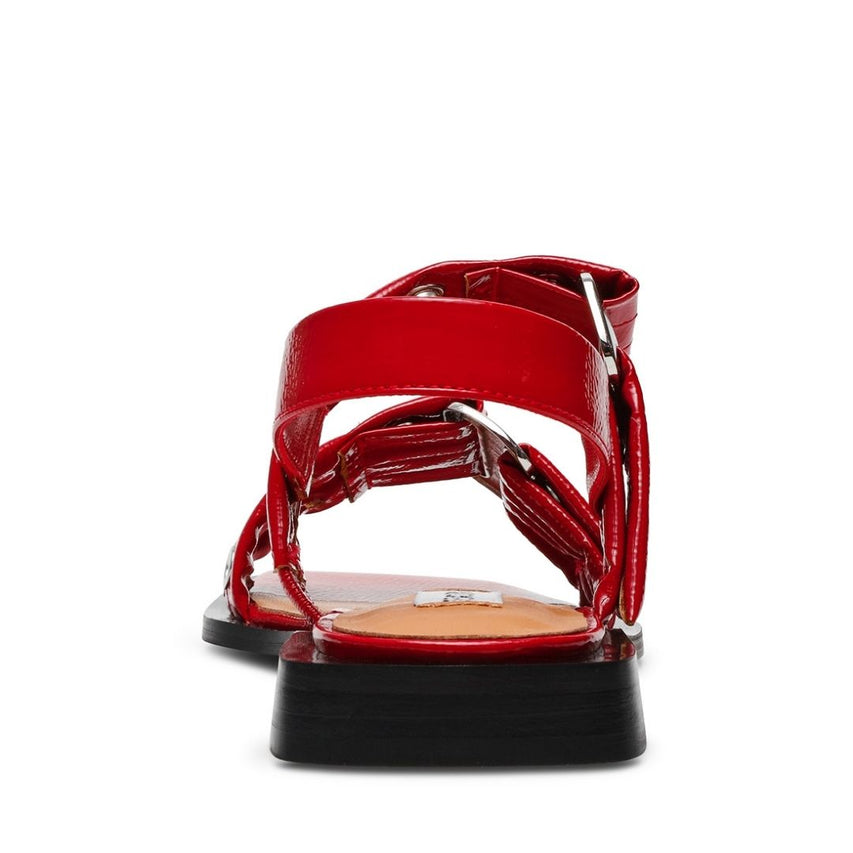 Saria Red Patent Sandalias Rojas para Mujer