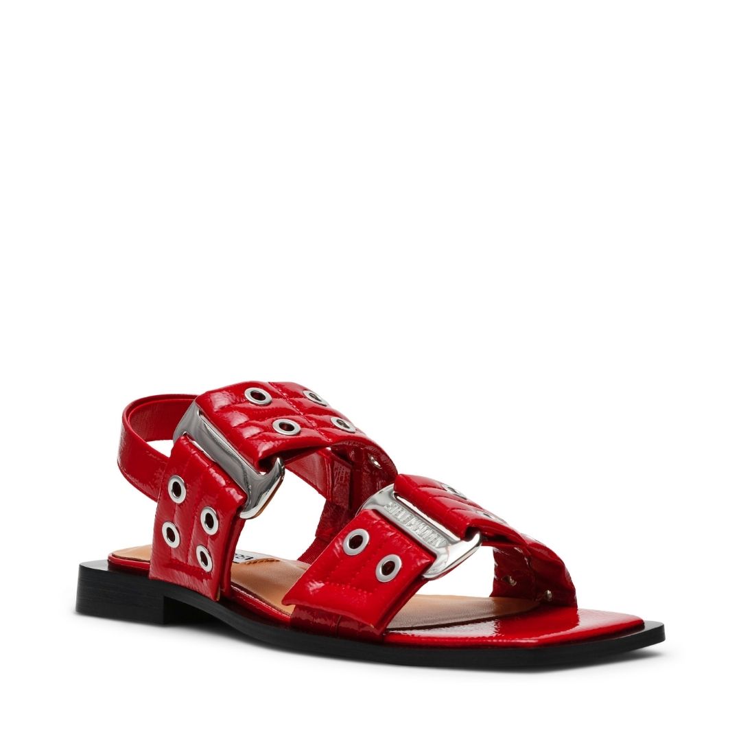 Saria Red Patent Sandalias Rojas