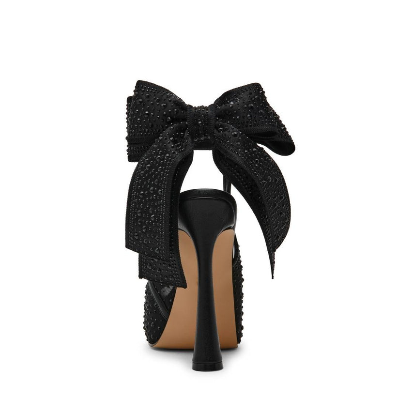 Sash Mr Black Sandalias de Tacon con Brillos Negras para Mujer