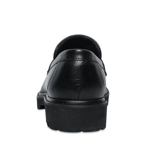 Scrambler Black Leather Zapatos de Vestir Negros para Hombres