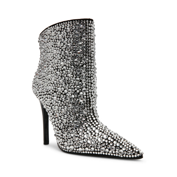 Sentinel R Rhinestone Botines Plateados con Brillos