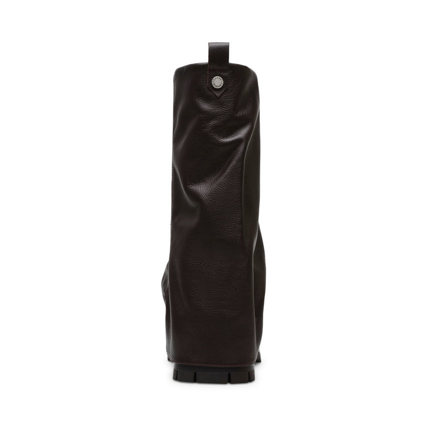 Shutter Brown Leather Botas Cafes para Mujer