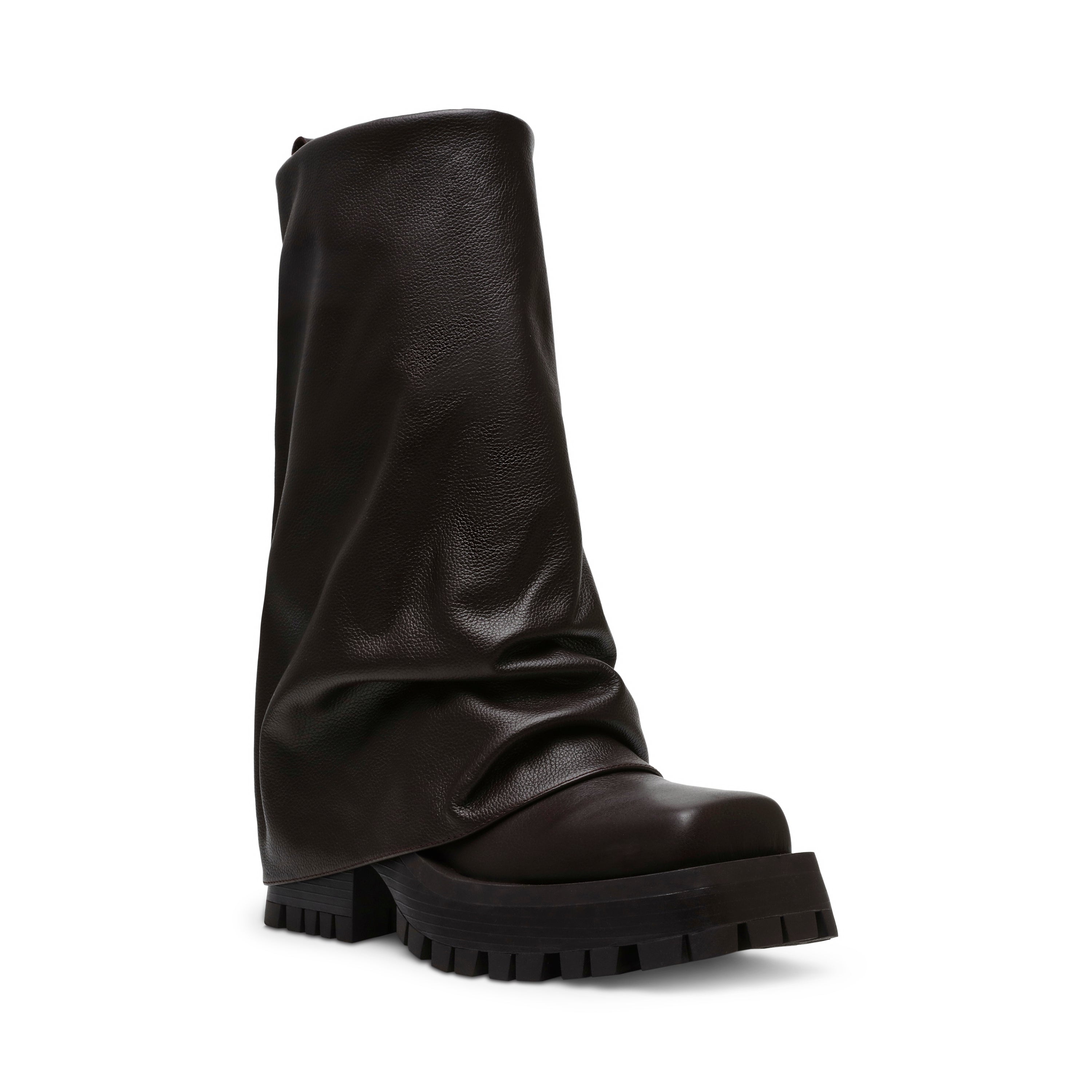 Shutter Brown Leather Botas Cafes