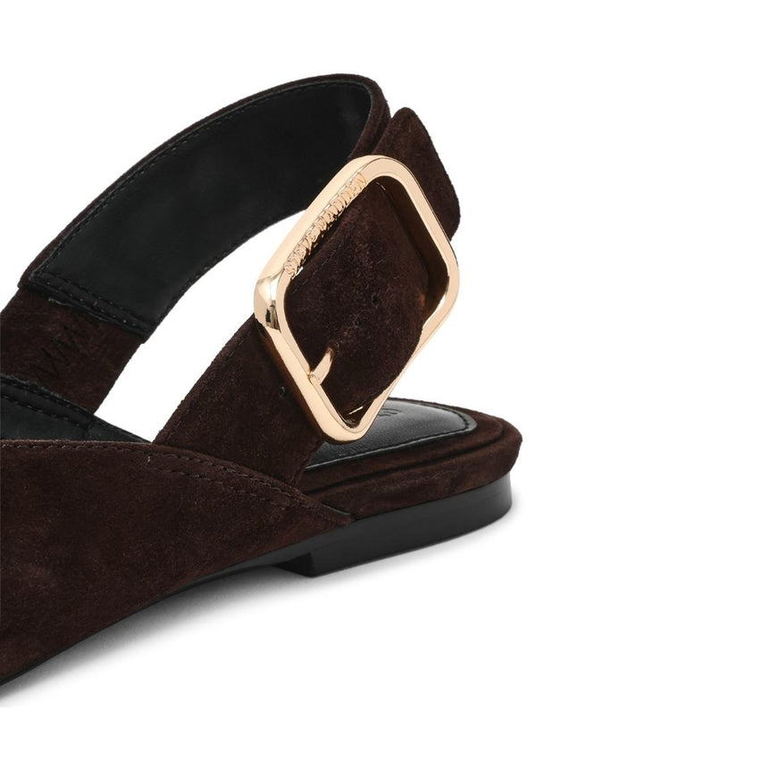 Sianna Brown Suede Flats de Gamuza Cafes