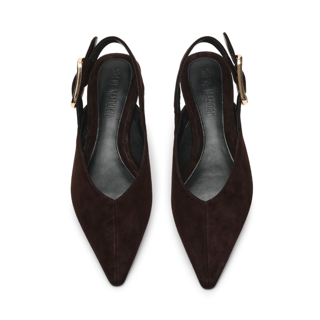 Sianna Brown Suede Flats para Mujer