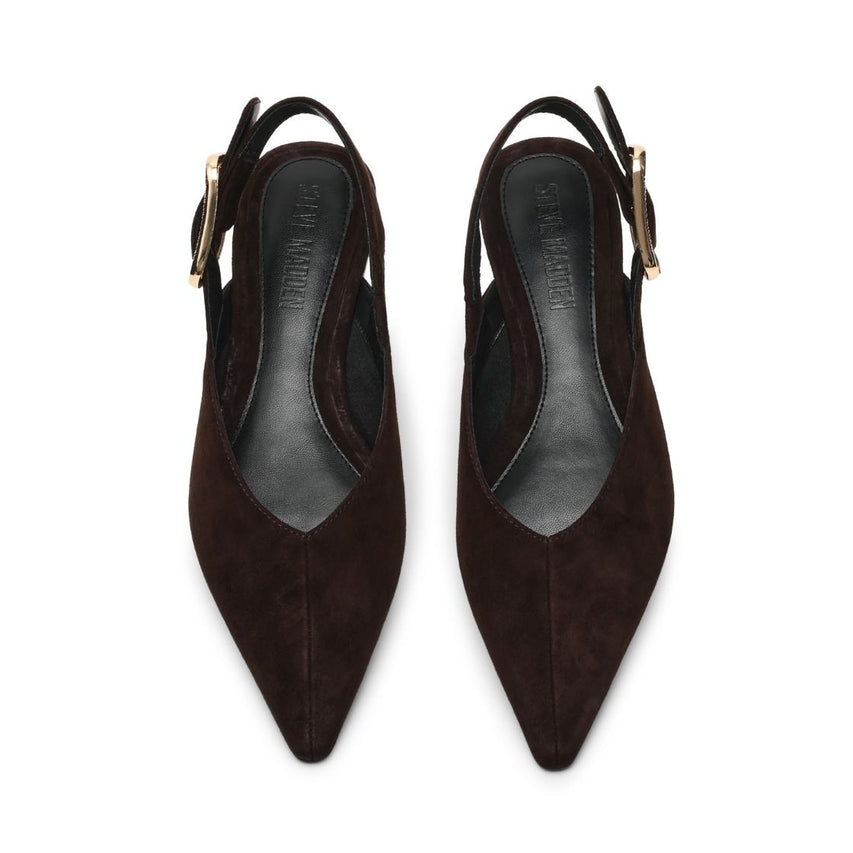 Sianna Brown Suede Flats para Mujer