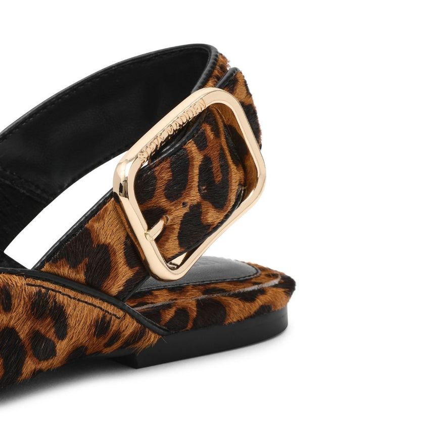 Sianna L Leopard Flats con Textura de Pelo Cafes