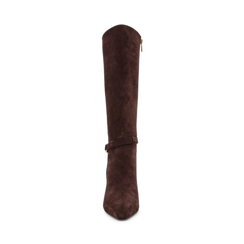 Sirrens Brown Suede Botas de Gamuza para Mujer