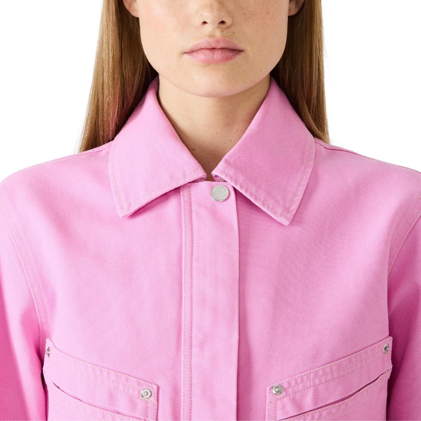 Sloan Jacket Pink Taffy Chamarra Rosa Para Mujer con Olanes