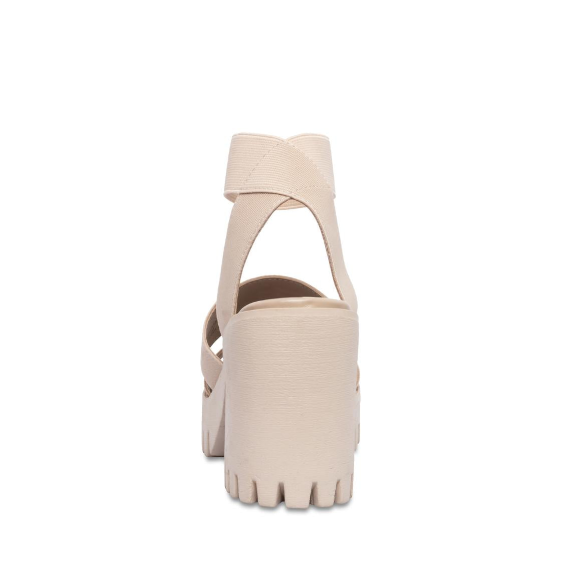 Sohoo Sand Fabric Sandalias de Tacón Beige Para Mujer
