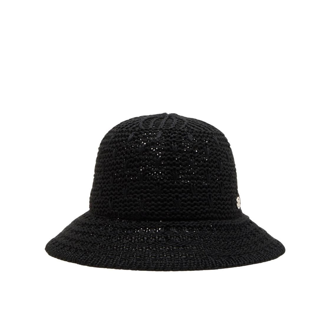 Sombrero Bucket Rafia Black Accesorio Negro Para Mujer