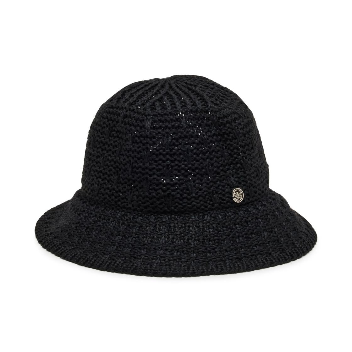 Sombrero Bucket Rafia Black Accesorio Para Mujer
