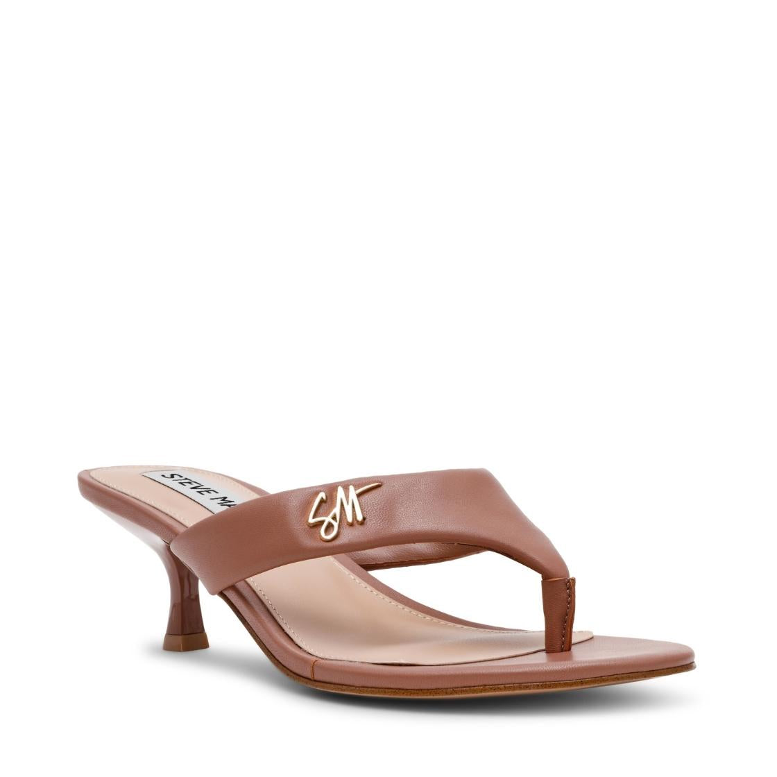 Soundview Mocha Leather Sandalias de Tacón Cafés
