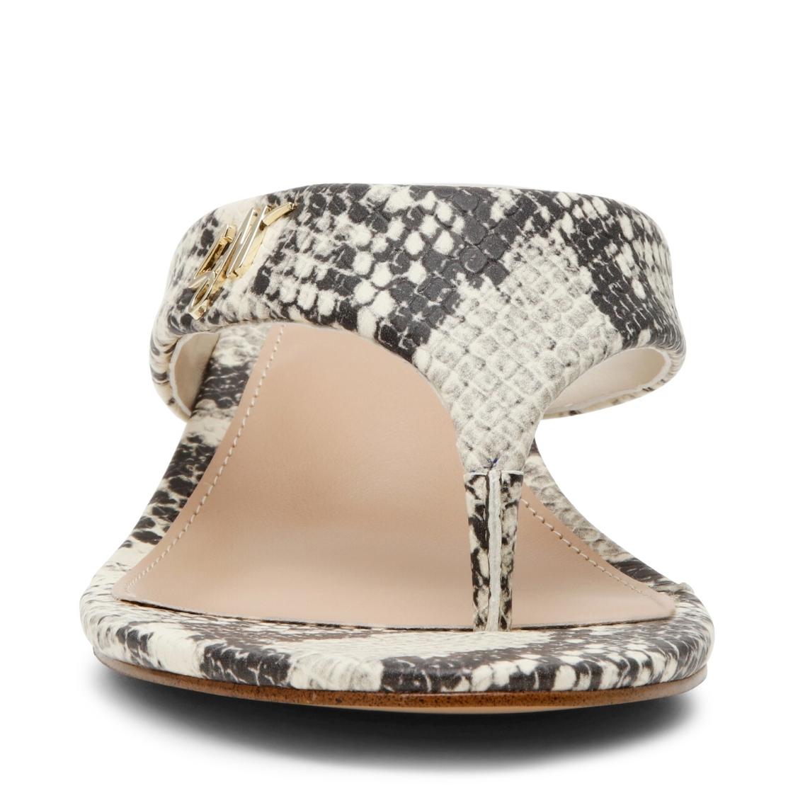 Soundview Natural Snake Leather Sandalias de Tacón Para Mujer