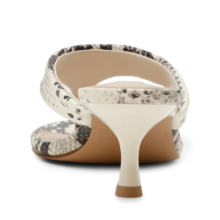 Soundview Natural Snake Leather Sandalias de Tacón con Estampado de Serpiente Para Mujer