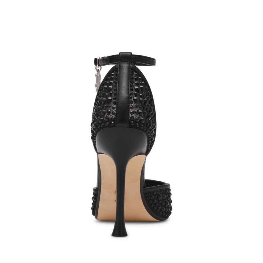 Sparx-MS Black Tacones Mesh Negros Para Mujer