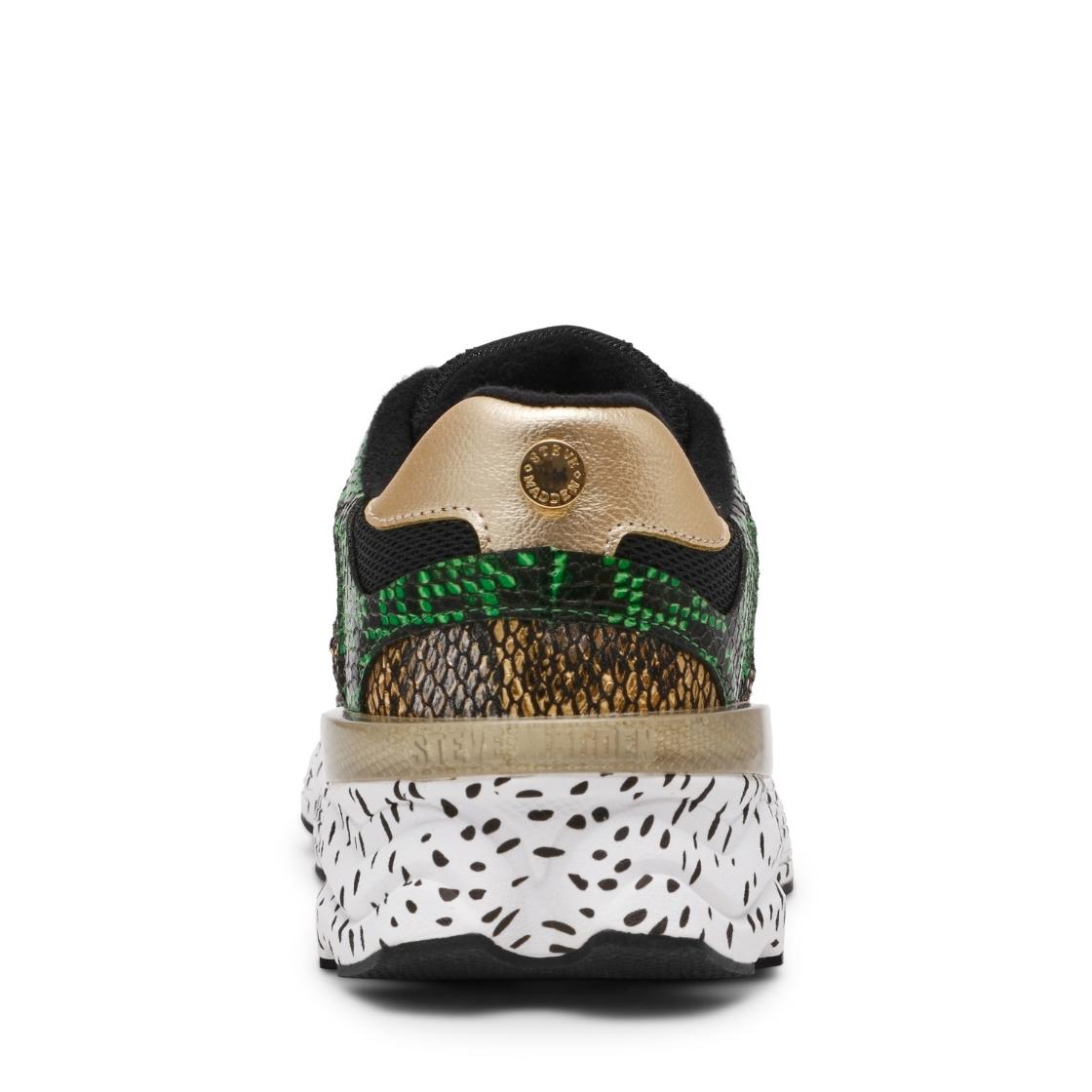 Speeder Green/Gold Tenis Deportivos Negros Para Mujer