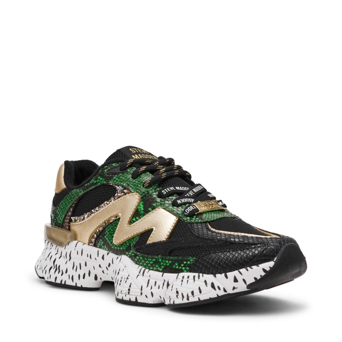 Speeder Green/Gold Tenis Deportivos Negros