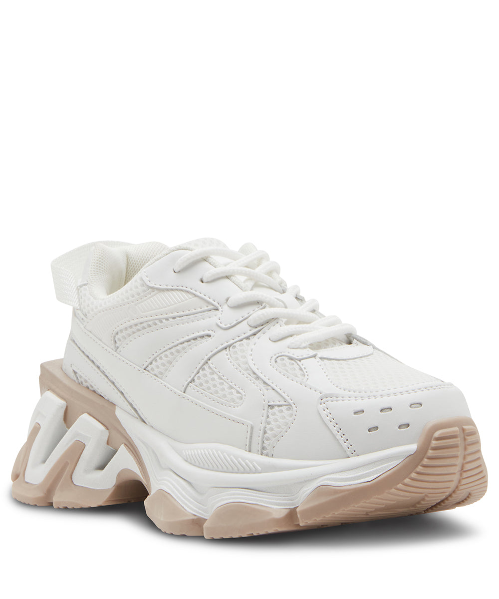 Speedyy White Multi Tenis Blancos con Beige