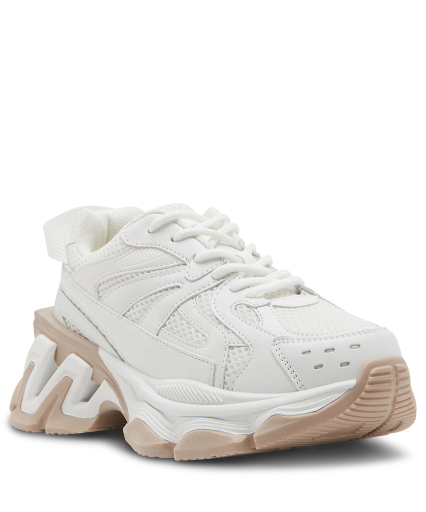 Speedyy White Multi Tenis Blancos con Beige