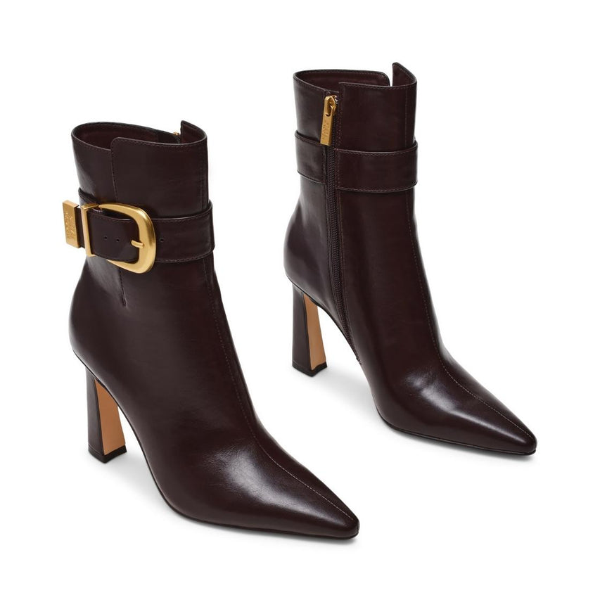 Stashed Brown Botines Cafes con Hebilla