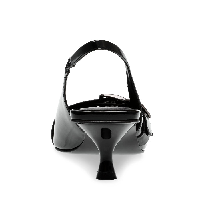 Stepback Black Patent Tacones Negros para Mujer