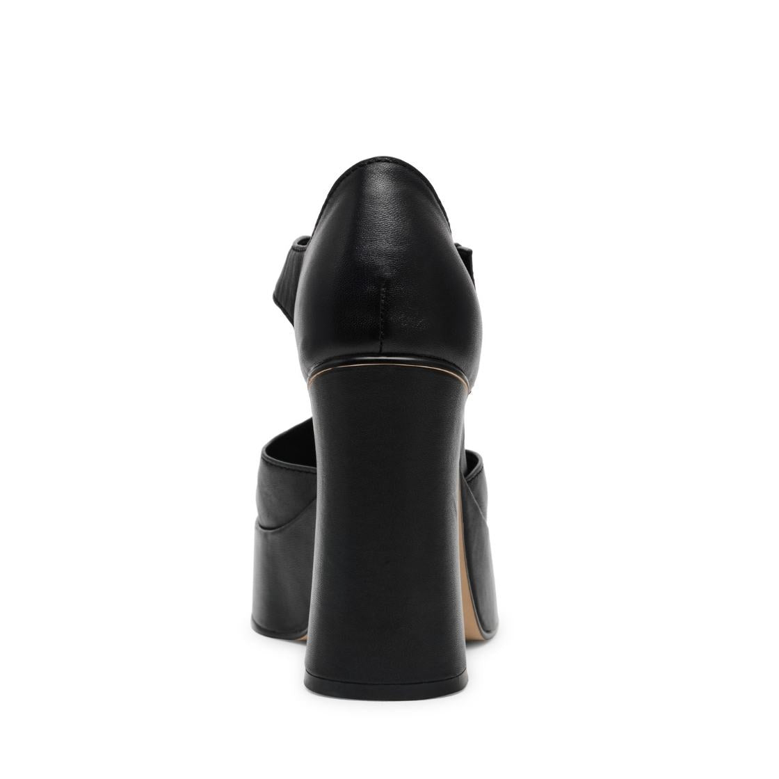 Story Black Leather Mocasines de Tacon Negros para Mujer