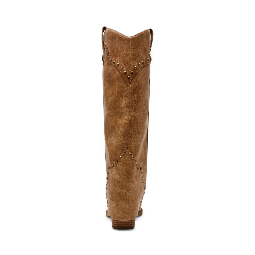 Streamline Tan Cowboy Boots Cafés Para Mujer