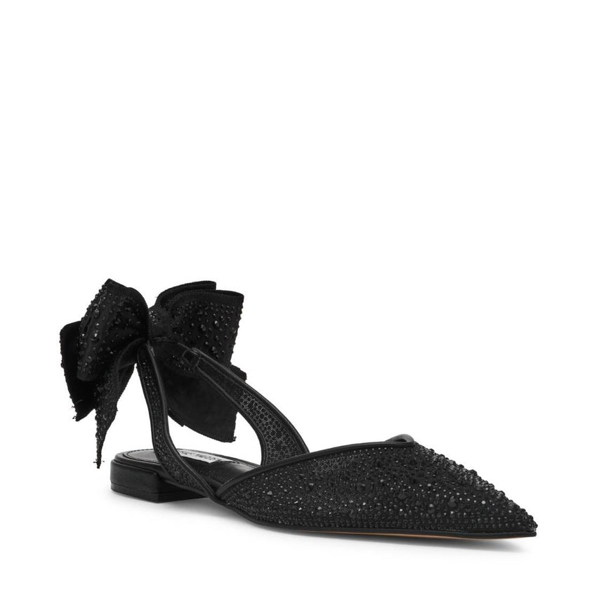 Synthia Mr Black Flats con Brillos Negras
