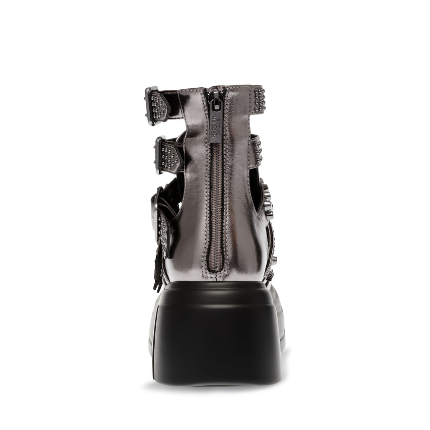 Takecharge Pewter Botines de Plataforma Plateados para Mujer