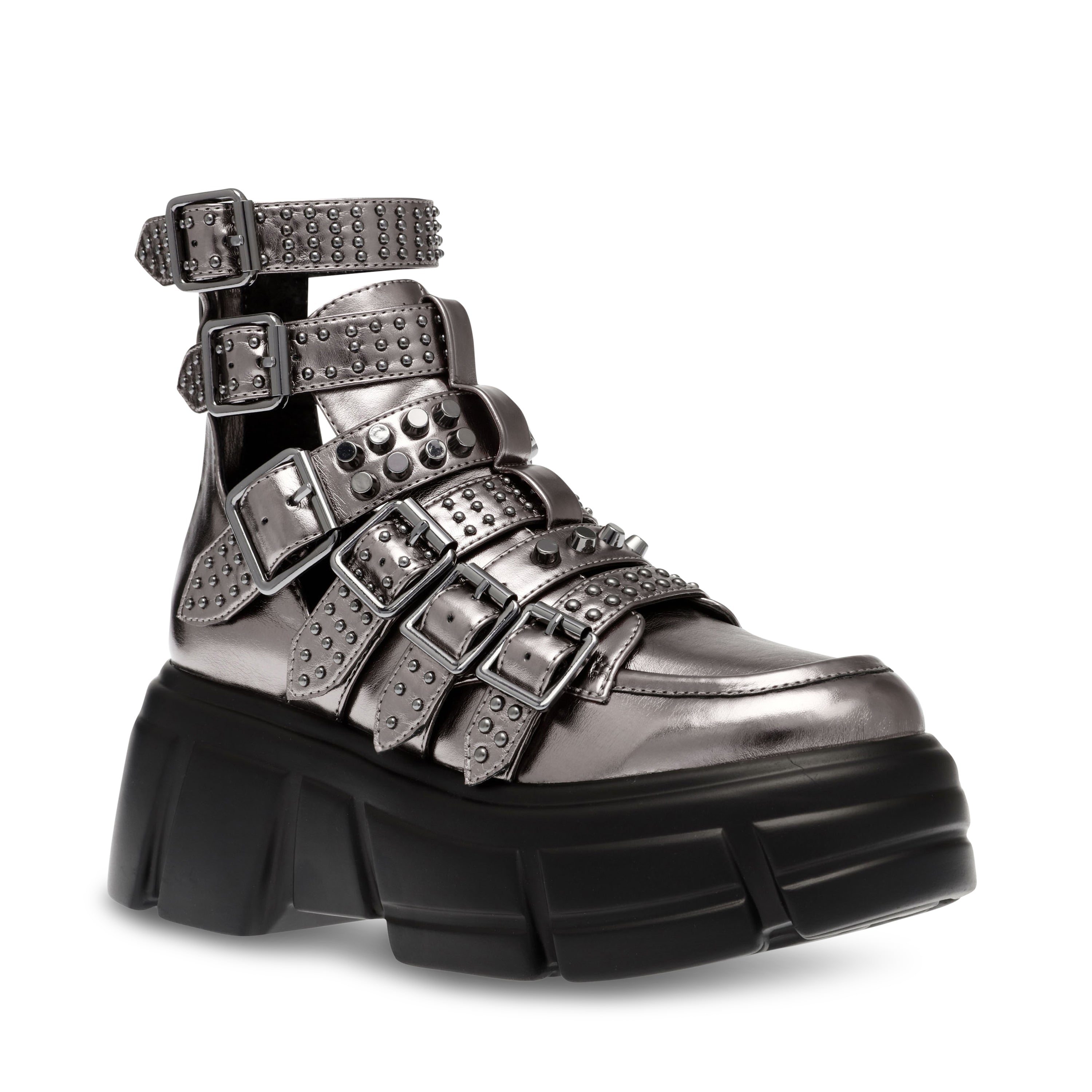 Takecharge Pewter Botines de Plataforma Plateados