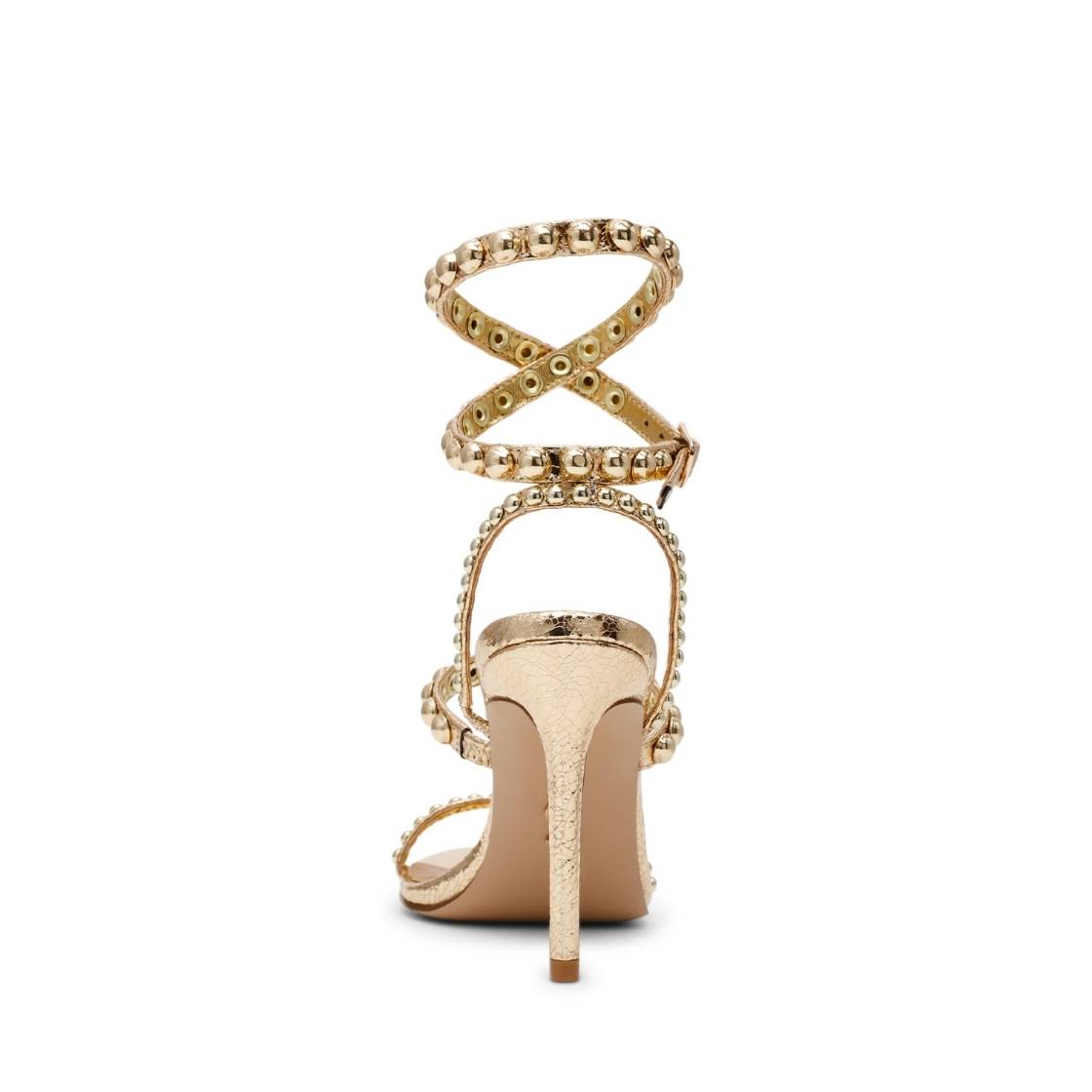 Teena Gold Multi Sandalias de Tacon con Brillos Dorados para Mujer