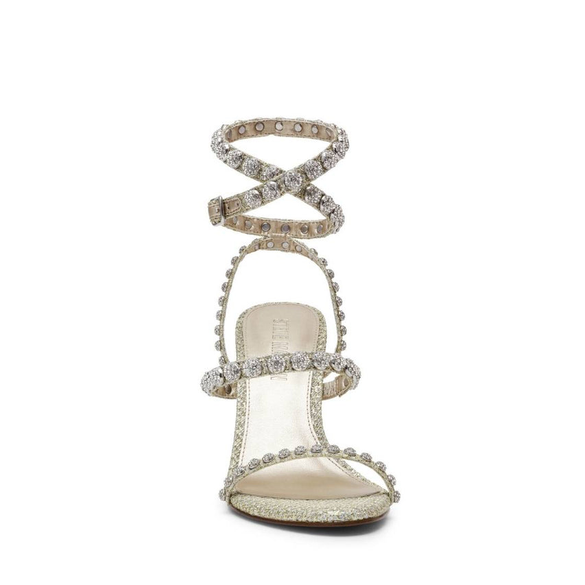 Teena Rhinestone Sandalias de Tacon con Brillos para Mujer