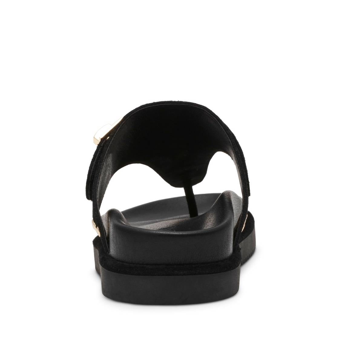 Thona Black Suede Sandalias Negras para Mujer