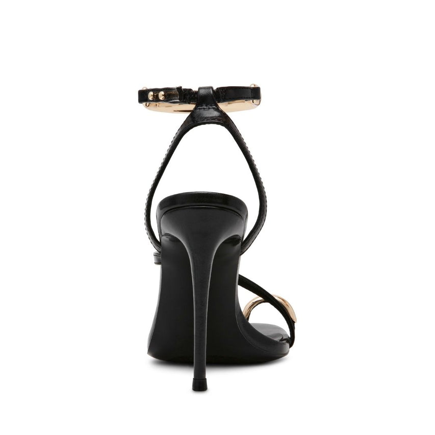 Tia Black Sandalia de Tacon Negra para Mujer
